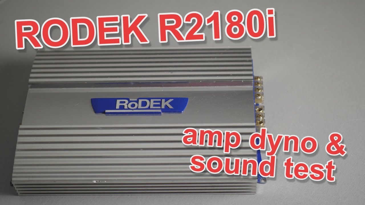 Rodek R2180i two channel oldschool stereo car audio amplifier amp dyno output power & sound test