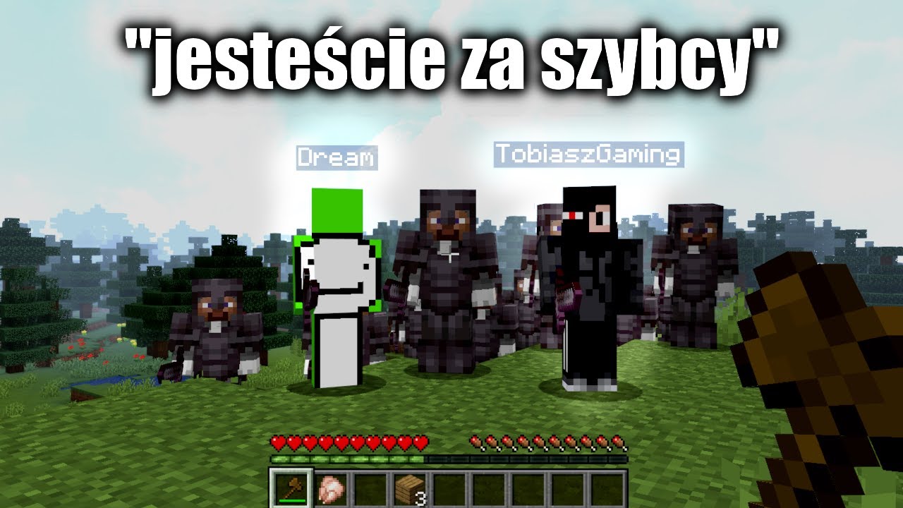 typowy manhunt w minecraft