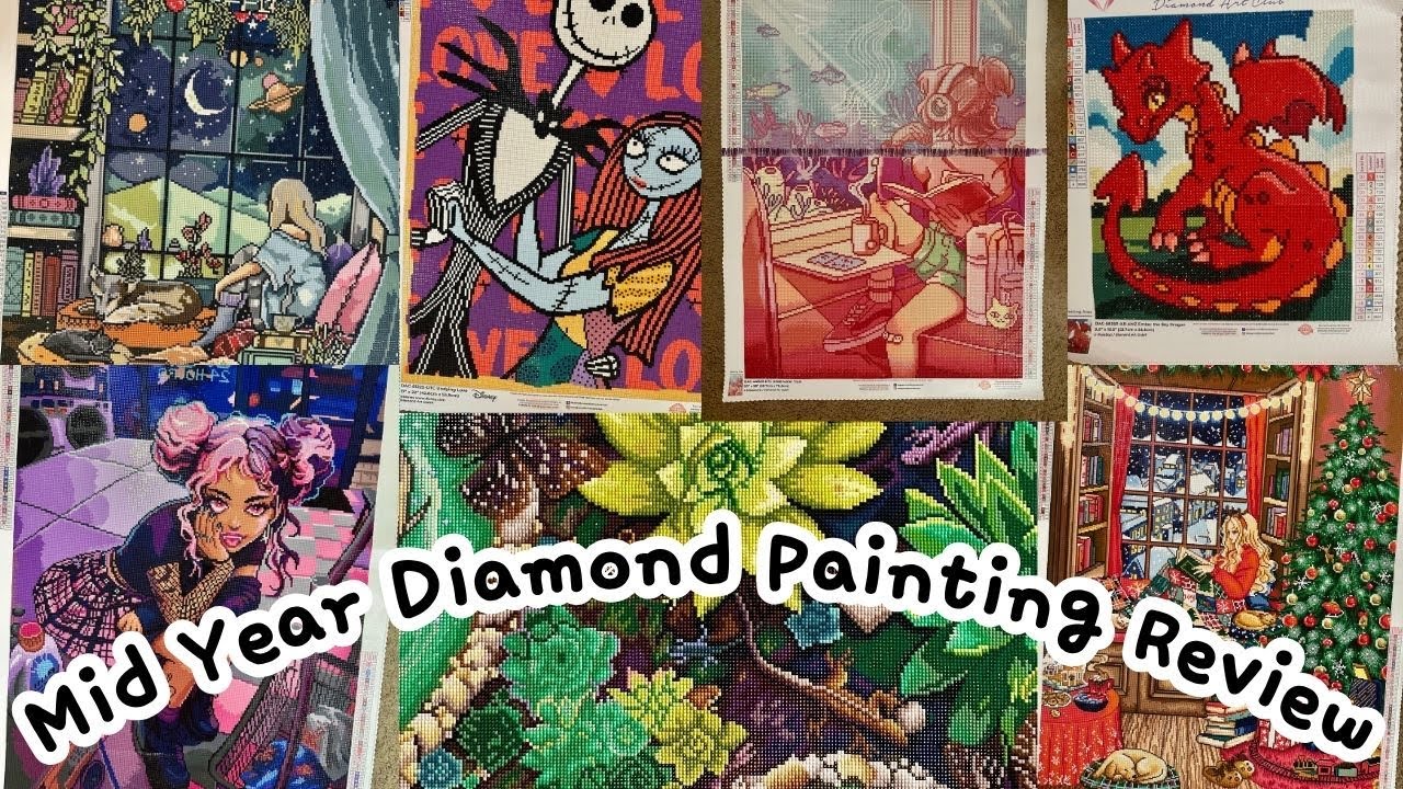 2025 mid year diamond painting check in | finishes + wips!