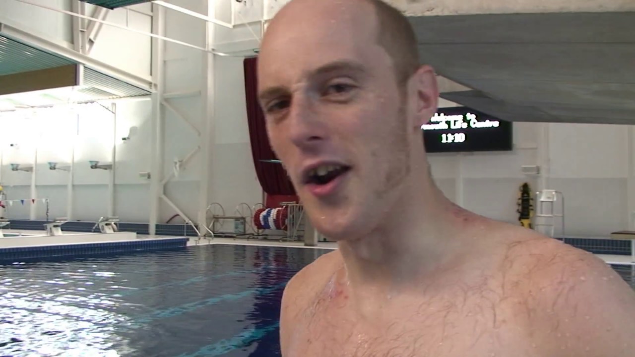 Reporter Edd Moore dives off 10 metre board at Plymouth Life Centre in Devon