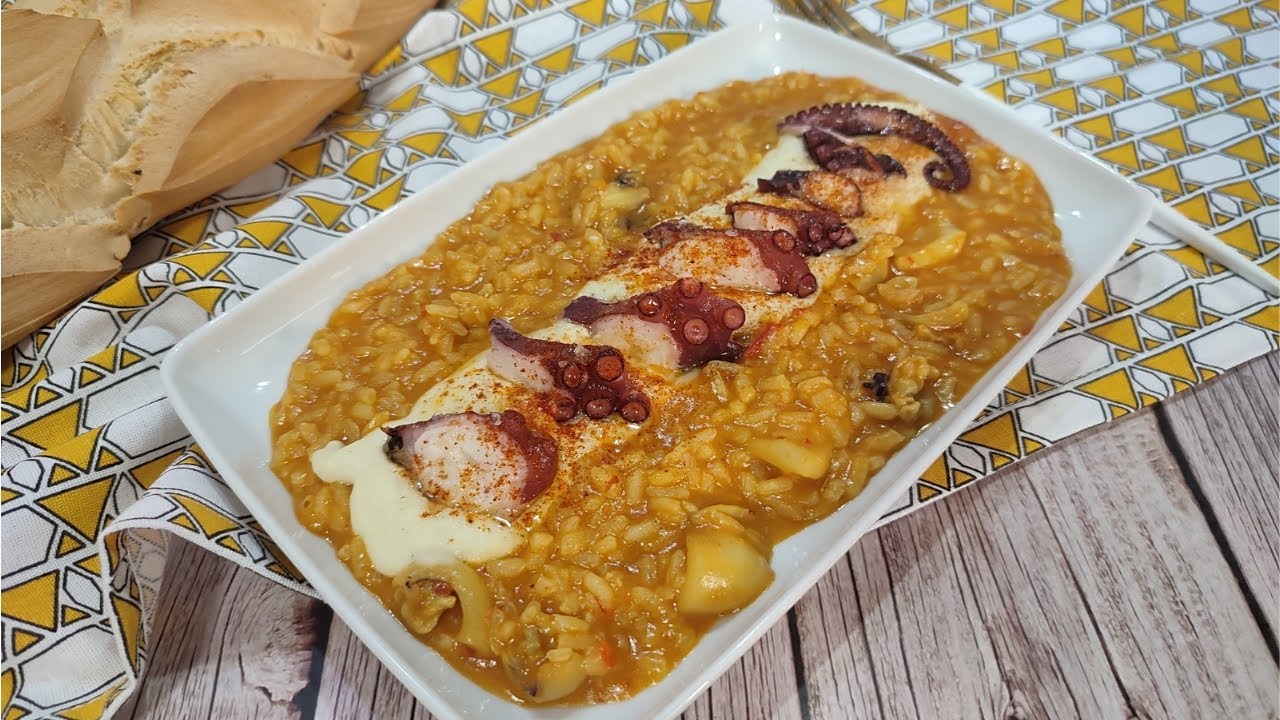ARROZ MELOSO CON PULPO Y EMULSIÓN DE PATATA, Exquisito con Mambo!!!