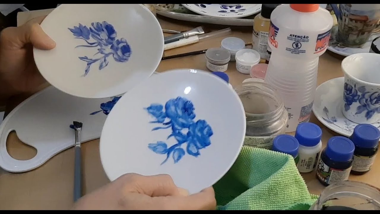 Pintura Porcelana forno caseiro e forno industrial. Diferen&ccedil;as