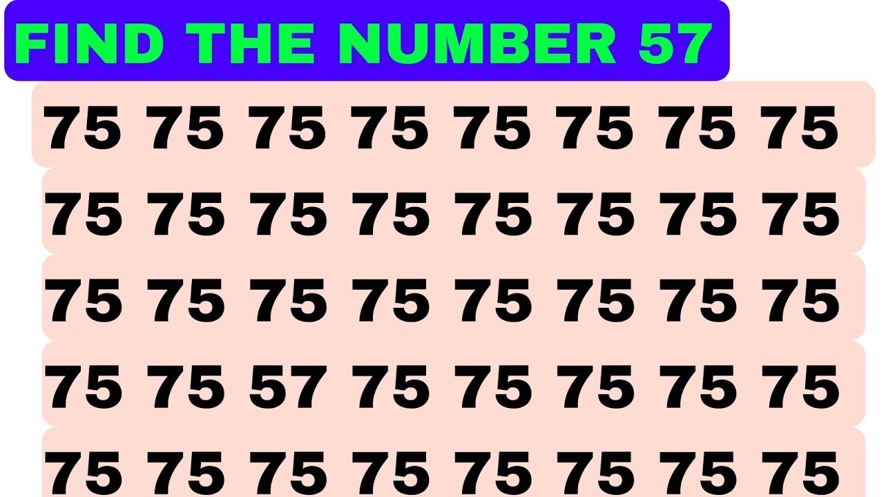 Test Your Brain 🧠| FIND THE NUMBER 🤔 | quiz video | today new video #puzzle #viral #video #iqtest 