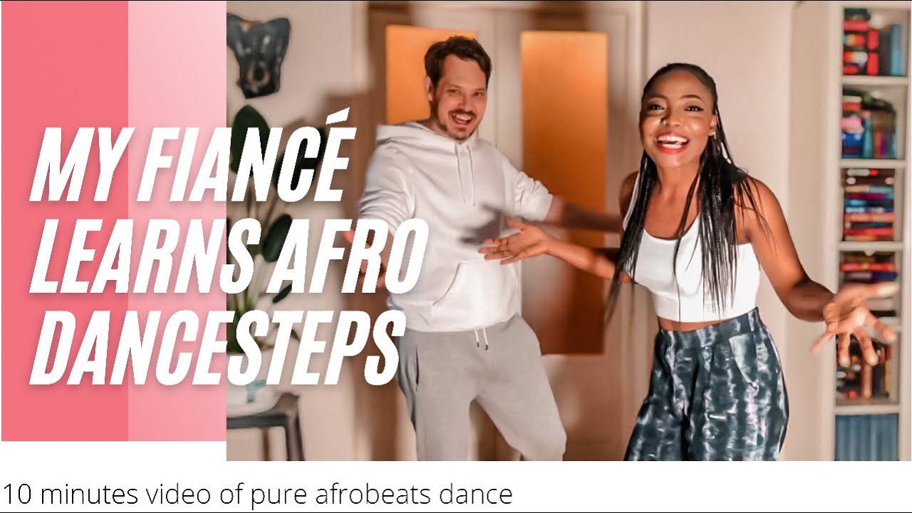 Afro dance steps | My fiancé learns Afro dancesteps #afrodancemoves #nairamarley