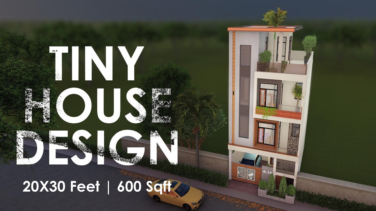 Мини-дом #Design | 20 x 30 футов, 600 кв. футов, 4 спальни #House Plan I ID-183