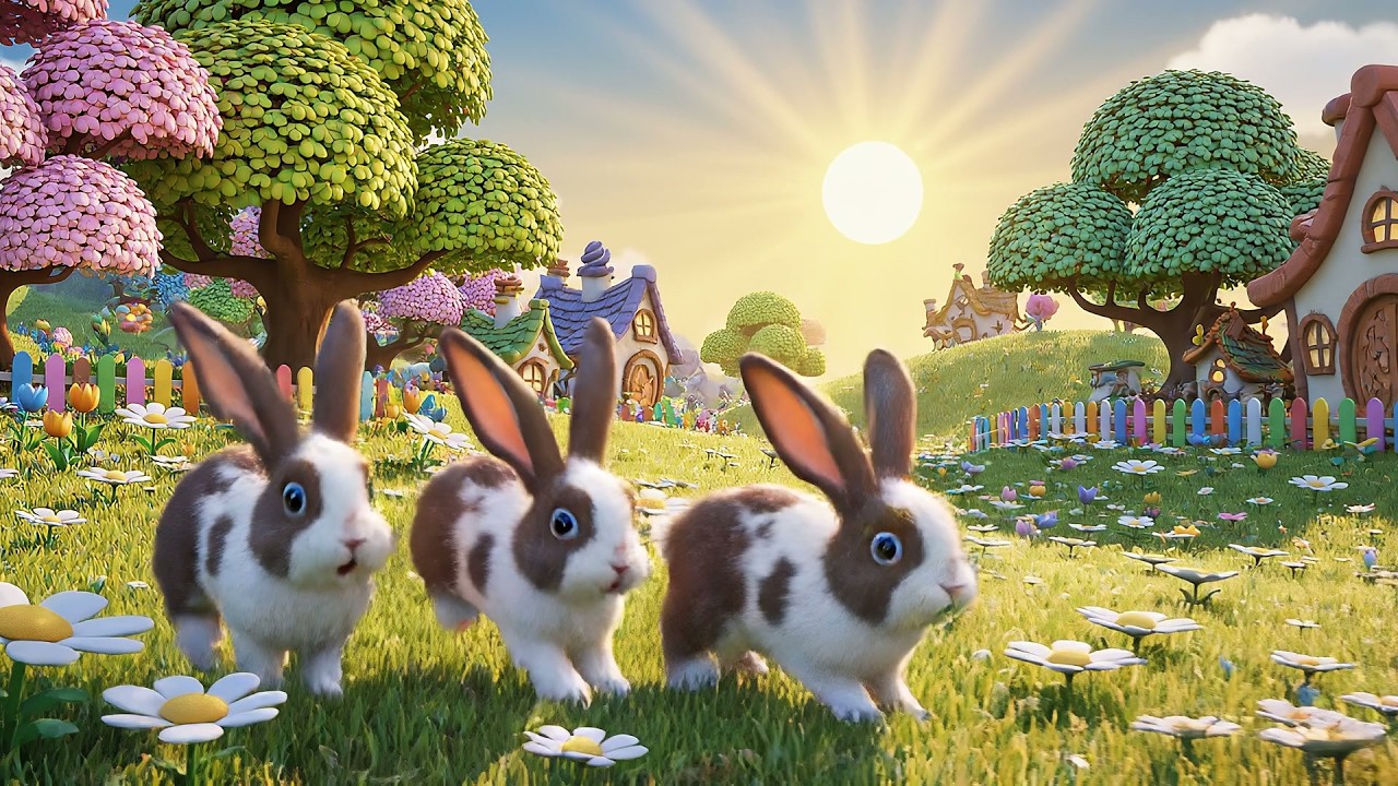 Cinco Conejitos Saltarines Benny Hop Hop | Canciones Infantiles y Rimas para Niños