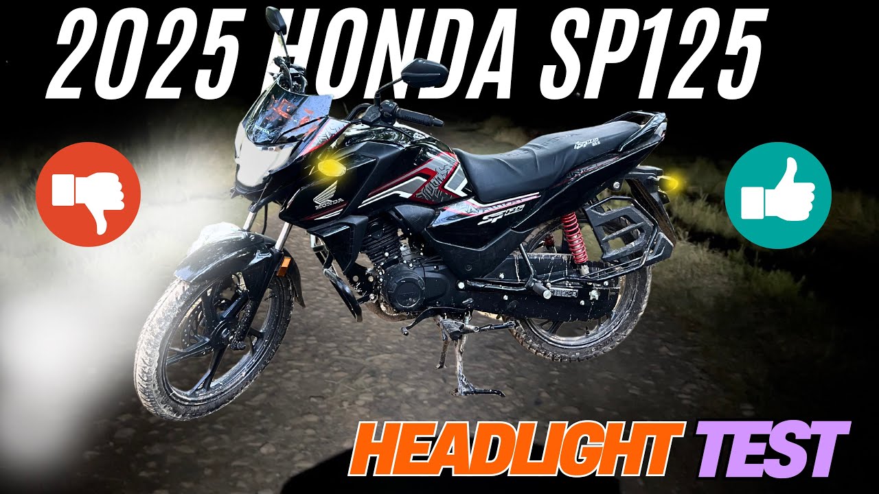 2025 Honda SP125 Headlight Test ✅ Headlight Review In Night ❤️ Better Than Pulsar 125?