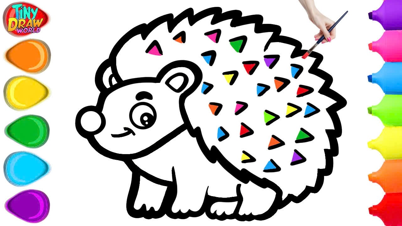 Как нарисовать милого ежика | Простой пошаговый урок