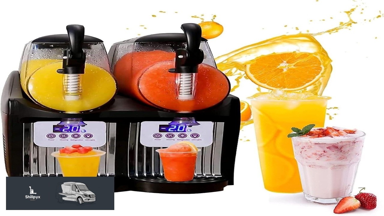 Frozen Slushie Maker with 2.5L*2 300W Frozen Beverage Margarita Making Machine Smoothie