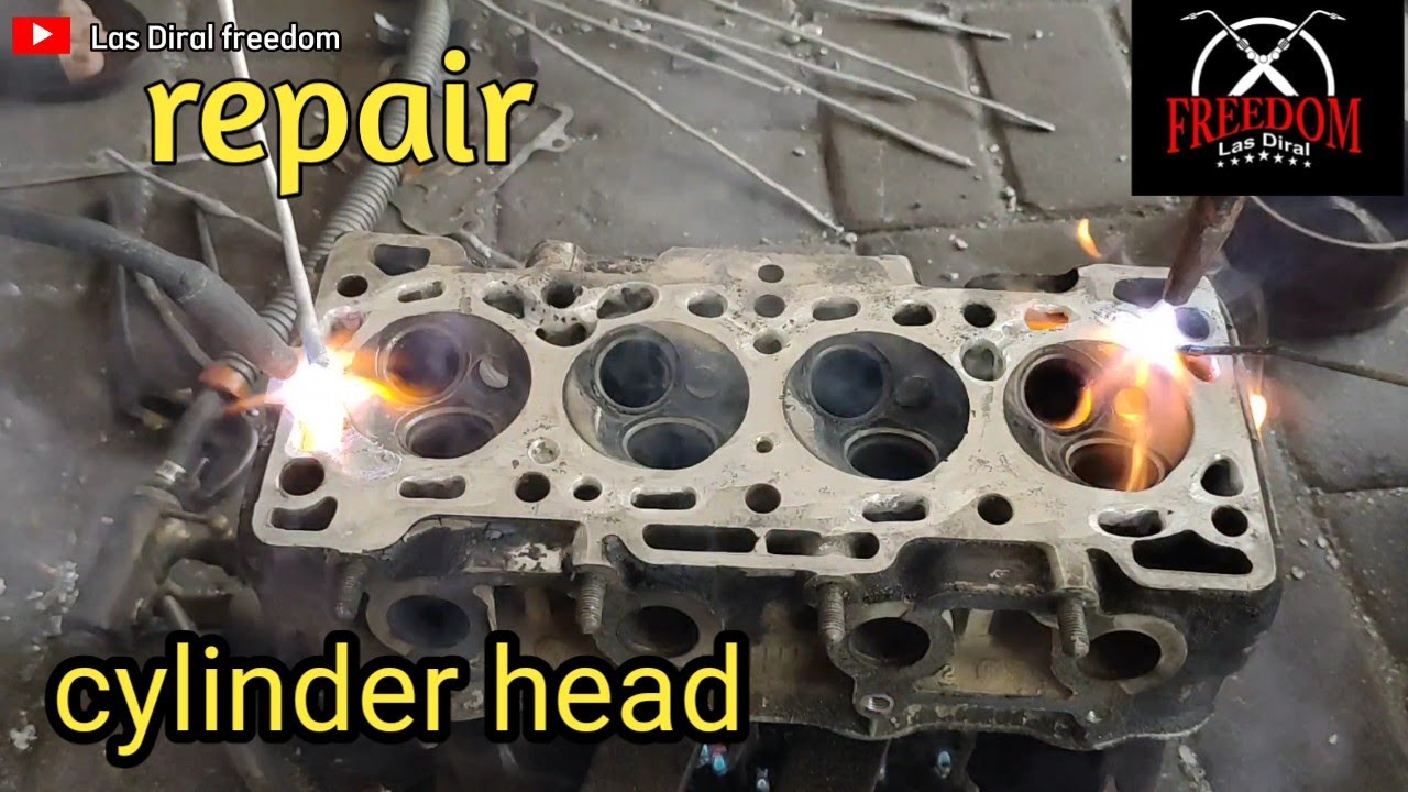 aluminium welding Cylinder head | restoration cylinder head | las aluminium | repair