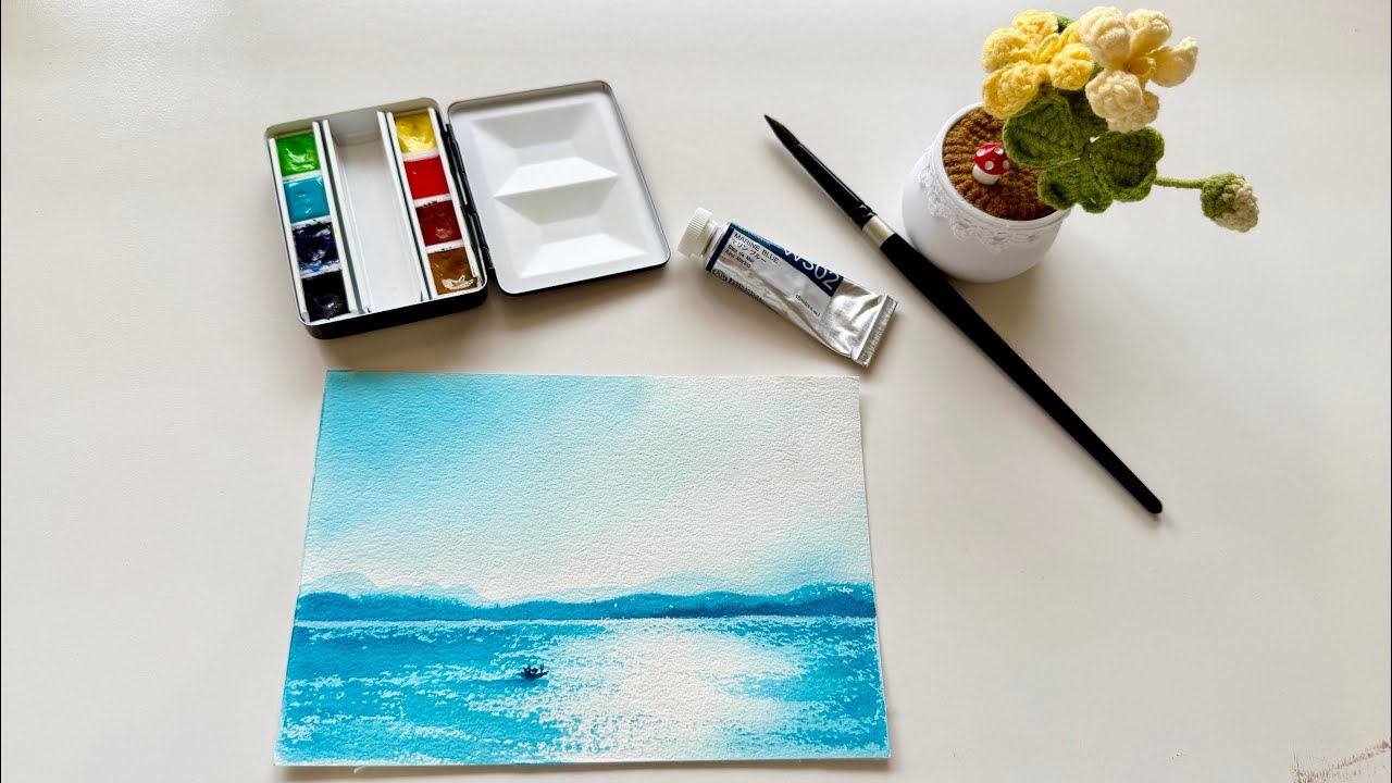 水彩教程- 零基础也能学画画！beginner friendly watercolour tutorial!