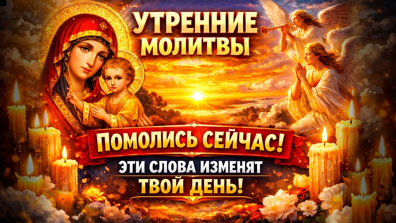 УТРОМ В НАЧАЛЕ ДНЯ СКАЖИ БОГУ ЭТИ СЛОВА! Утренняя молитва слушать