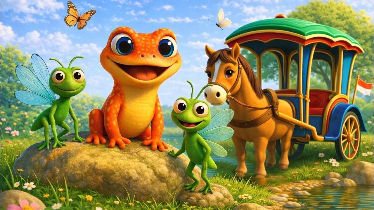 CICAK🦎- Tik Tik Bunyi Hujan💧- Naik Delman🐴 - Pok Ame-ame  - Naik Becak🚲| Lagu Anak indonesia Populer