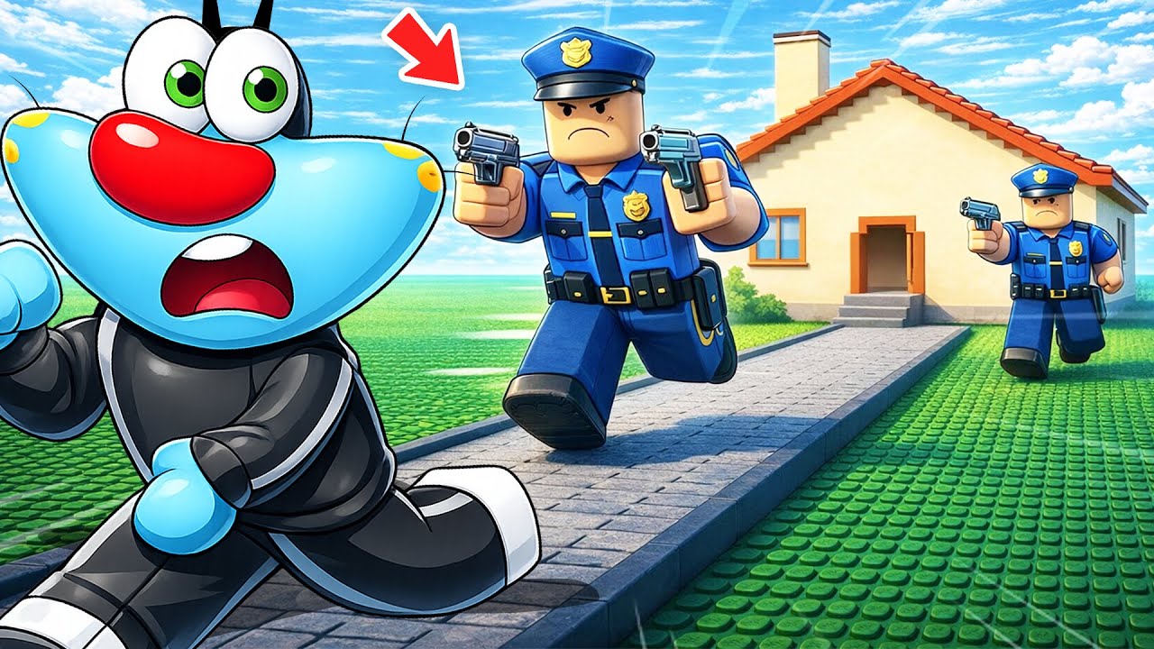 OGGY ESCAPED HOUSE ARREST IN ROBLOX! - .ft OGGY