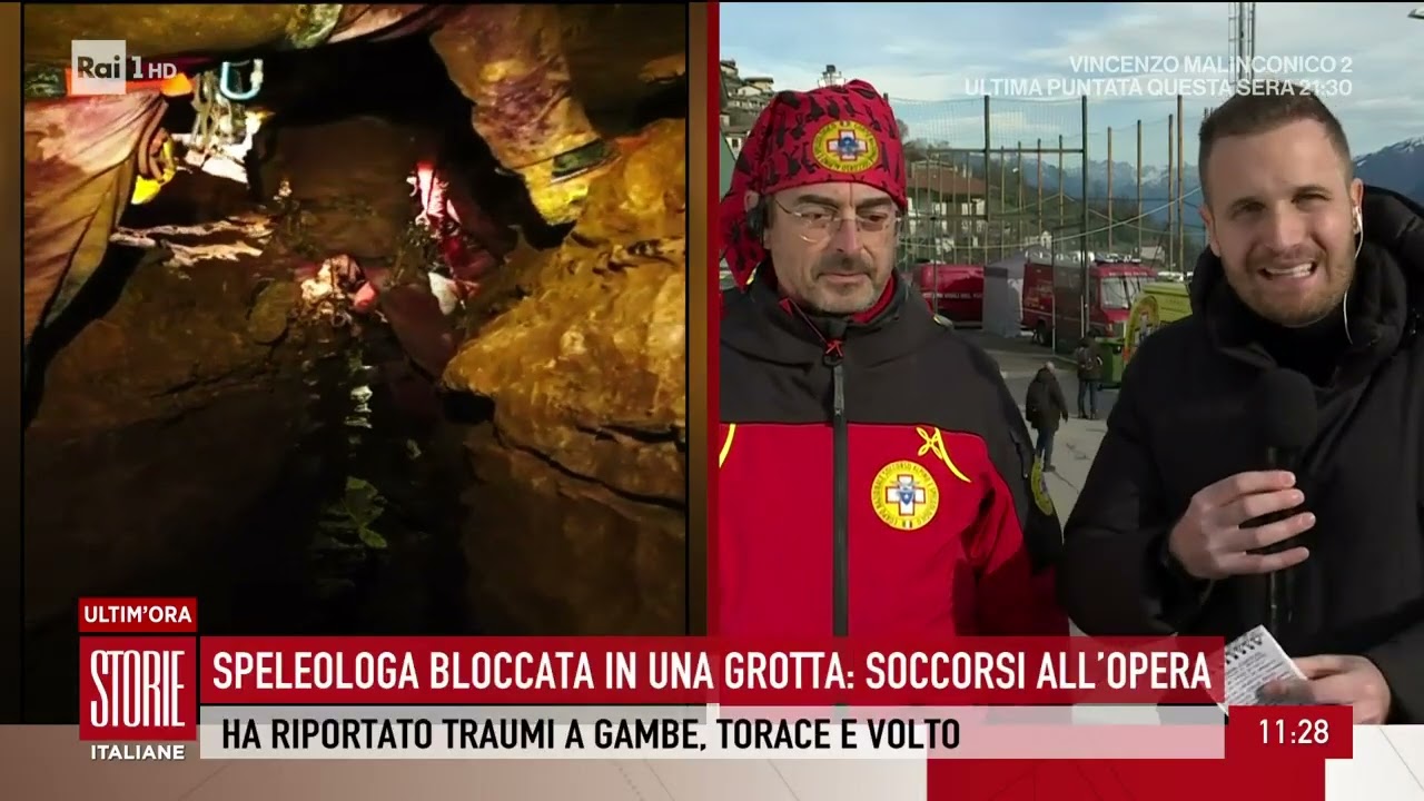 Speleologa bloccata nella grotta, soccorsi al lavoro - Storie italiane 16/12/2024