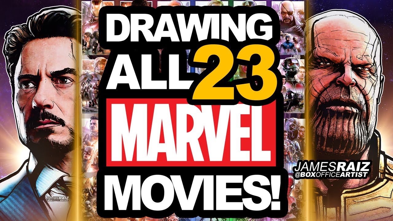 300+ HOURS of WORK! Drawing ALL 23 MARVEL INFINITY SAGA MOVIES!
