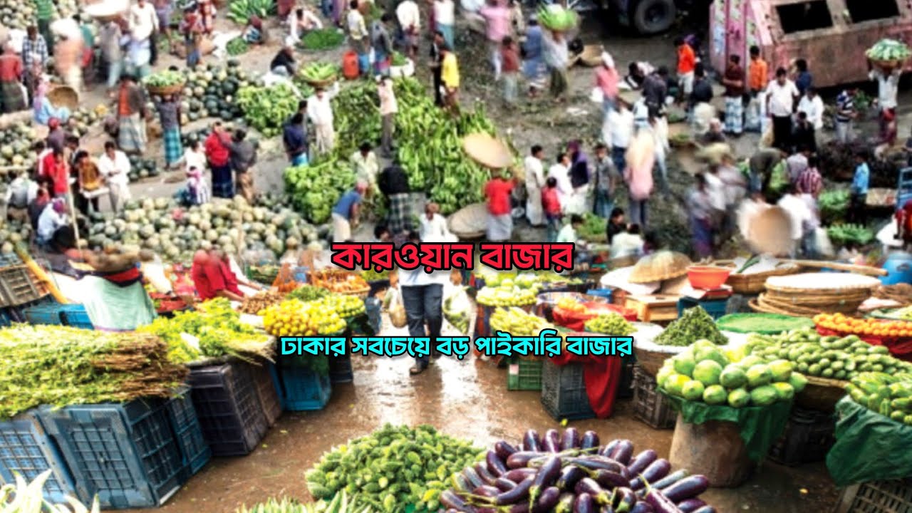 Karwan Bazar Dhaka কারওয়ান বাজার Biggest Wholesale Market of Bangladesh 🇧🇩🇧🇩