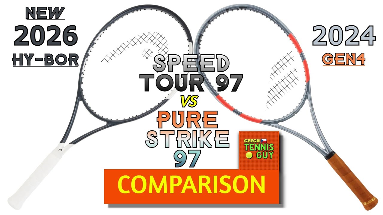 🎾 Сравнение теннисных ракеток Head Speed ​​TOUR 2026 (Hy-Bor) и Babolat Pure Strike 97 2024 (Gen ...