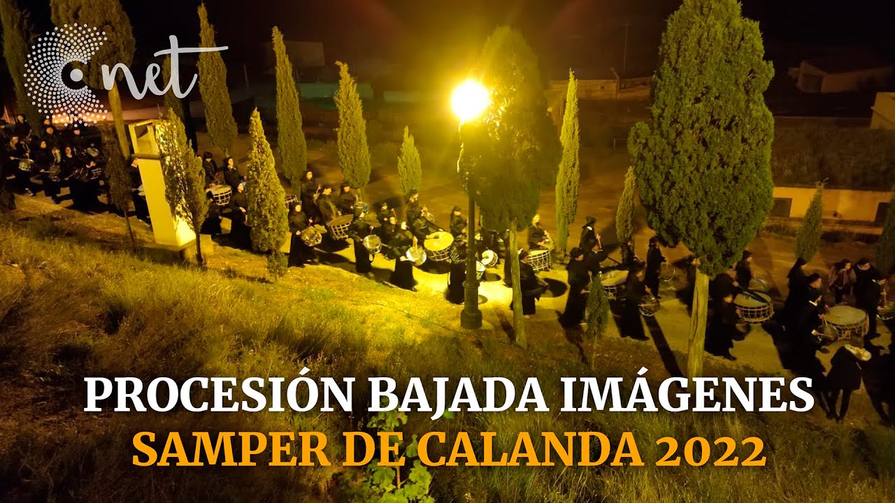 Procesión BAJADA de IMÁGENES en Samper de Calanda | Semana Santa 2022