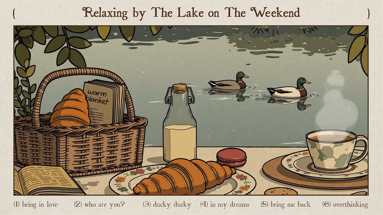 relaxing by the lake on the weekend, wish peace always be with you