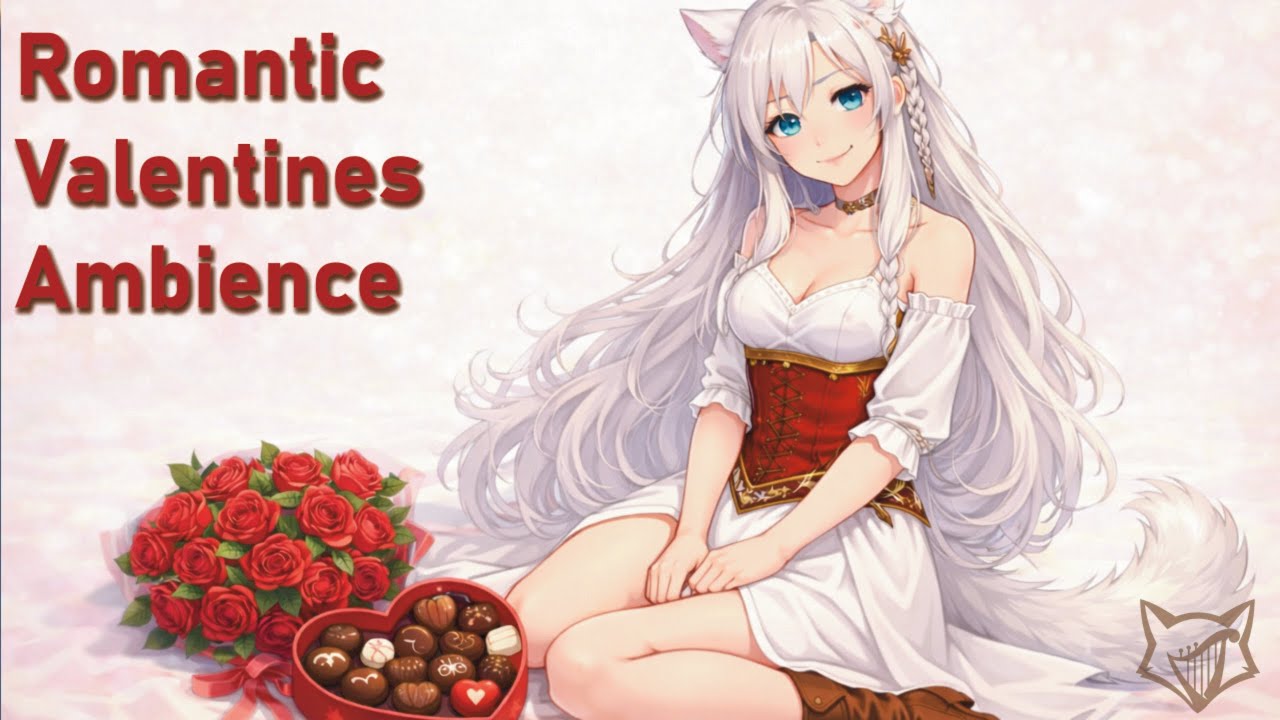 Romantic Celtic Valentine’s Day Ambience 🌹 | Harp Music for Love, Relaxing & Candlelight (1H Loop)