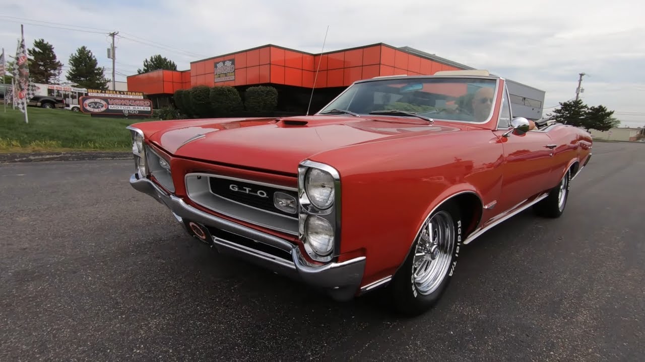 Test Drive 1966 Pontiac GTO Convertible Vanguard Motor Sales