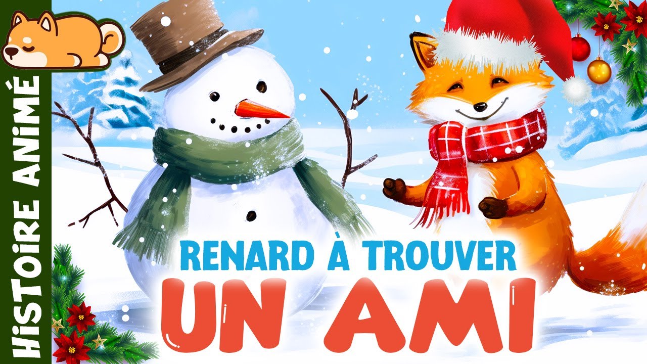 Petit Renard et le Bonhomme de Neige⛄Conte de Noël | Histoire pour s'endormir| Amitié, Magie de Noël