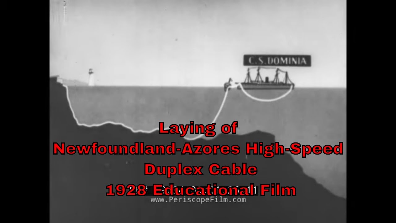 LAYING OF WESTERN UNION TRANS-ATLANTIC CABLE   1928 EDUCATIONAL FILM  TELEGRAPH 99034