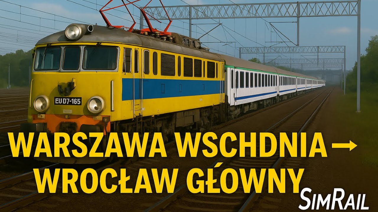 SimRail #144 Z Warszawy Wschodniej do Wrocławia Głównego EU07 (cz.1/2)