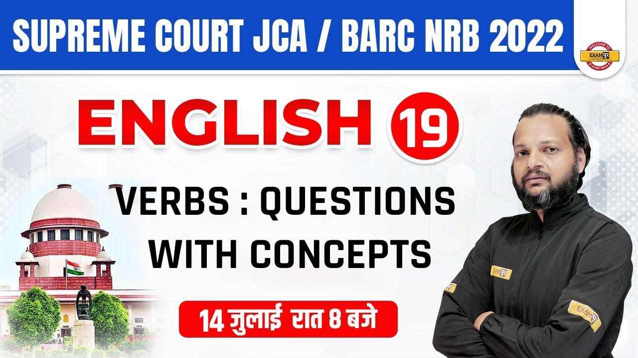 SUPREME COURT JCA/BARC NRB English | Verbs : Questions with Concepts || By Tausif Sir