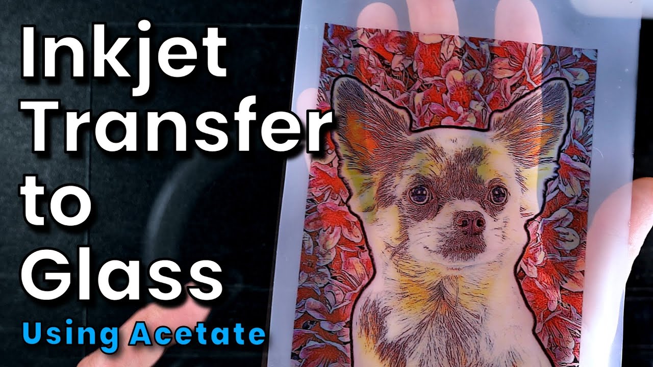 #261 Inkjet Printing on Glue & Transferring to Glass / Easy DIY / Stained Glass Effect Using Acetate