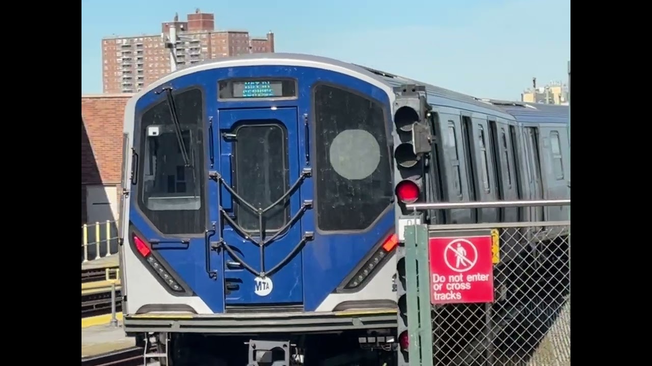 NIS R211A B Train leaving Coney Island along with R68A N Train 