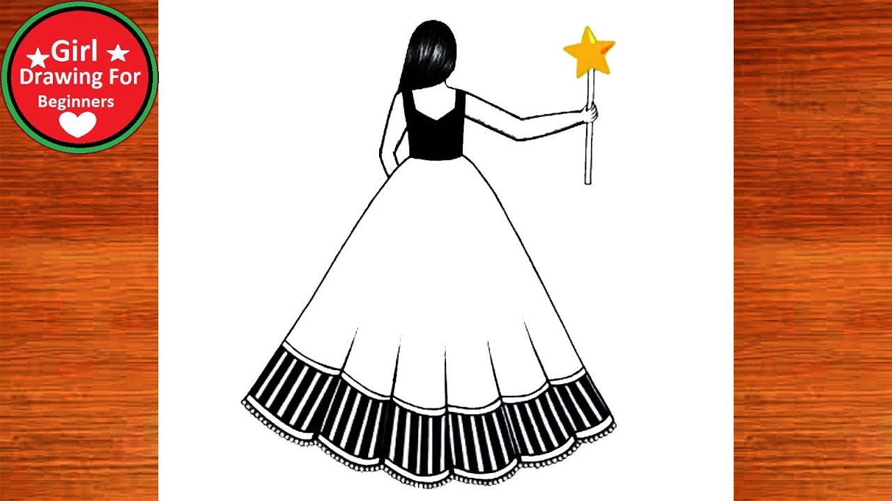 How to draw a magic girl step by step // Kids Drawing !