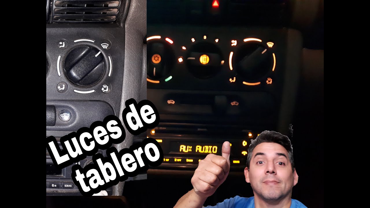 Cambiando la iluminacion de la consola central de climatizacion  Chevrolet Classic - Corsa- Chevy