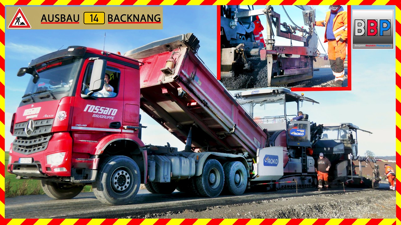 ❗️ Vögele Super 1800-3i, Dynapac MH2500, MF2500CS, Bomag, Hamm - B14 Backnang, Dez. 2025. Teil 4