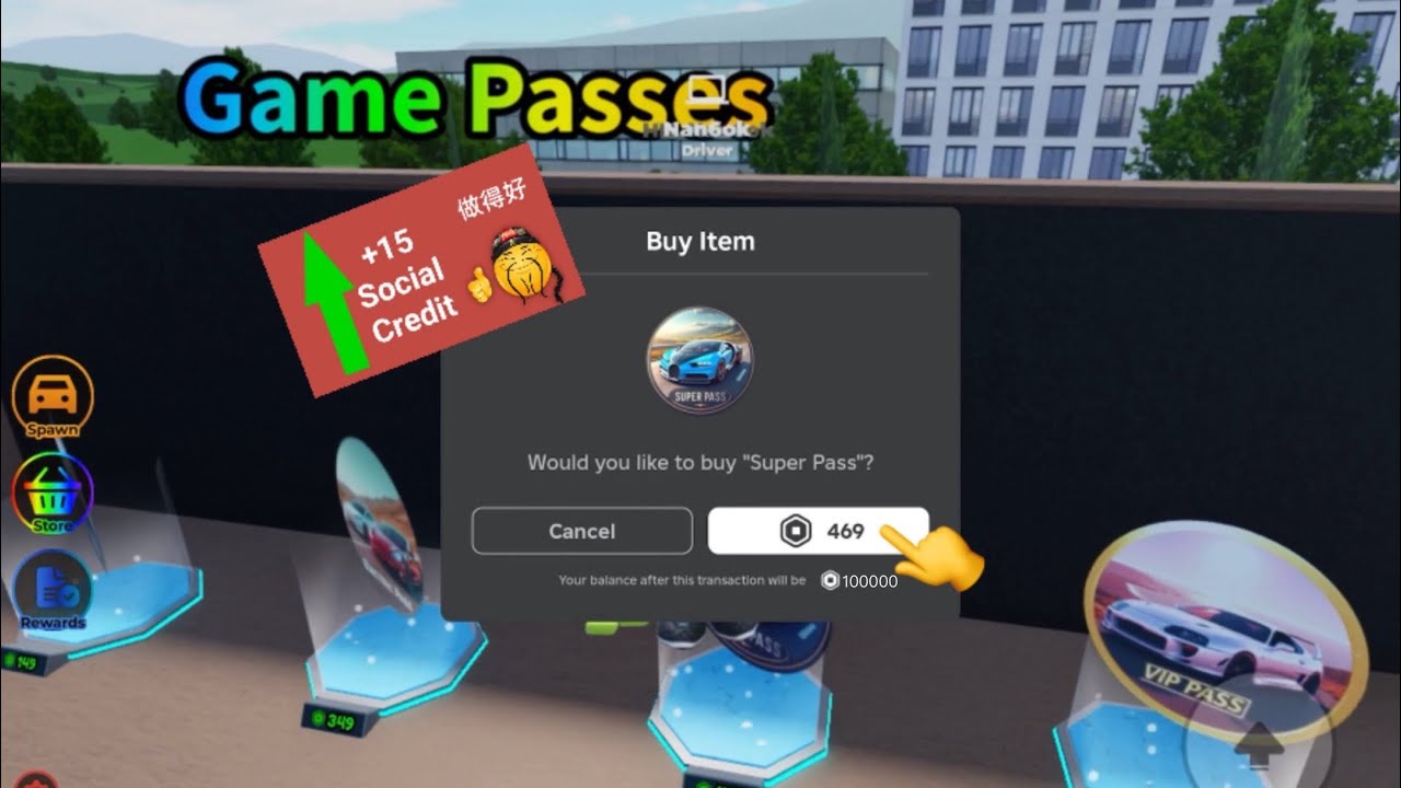 Buy super pass in realistic car drive