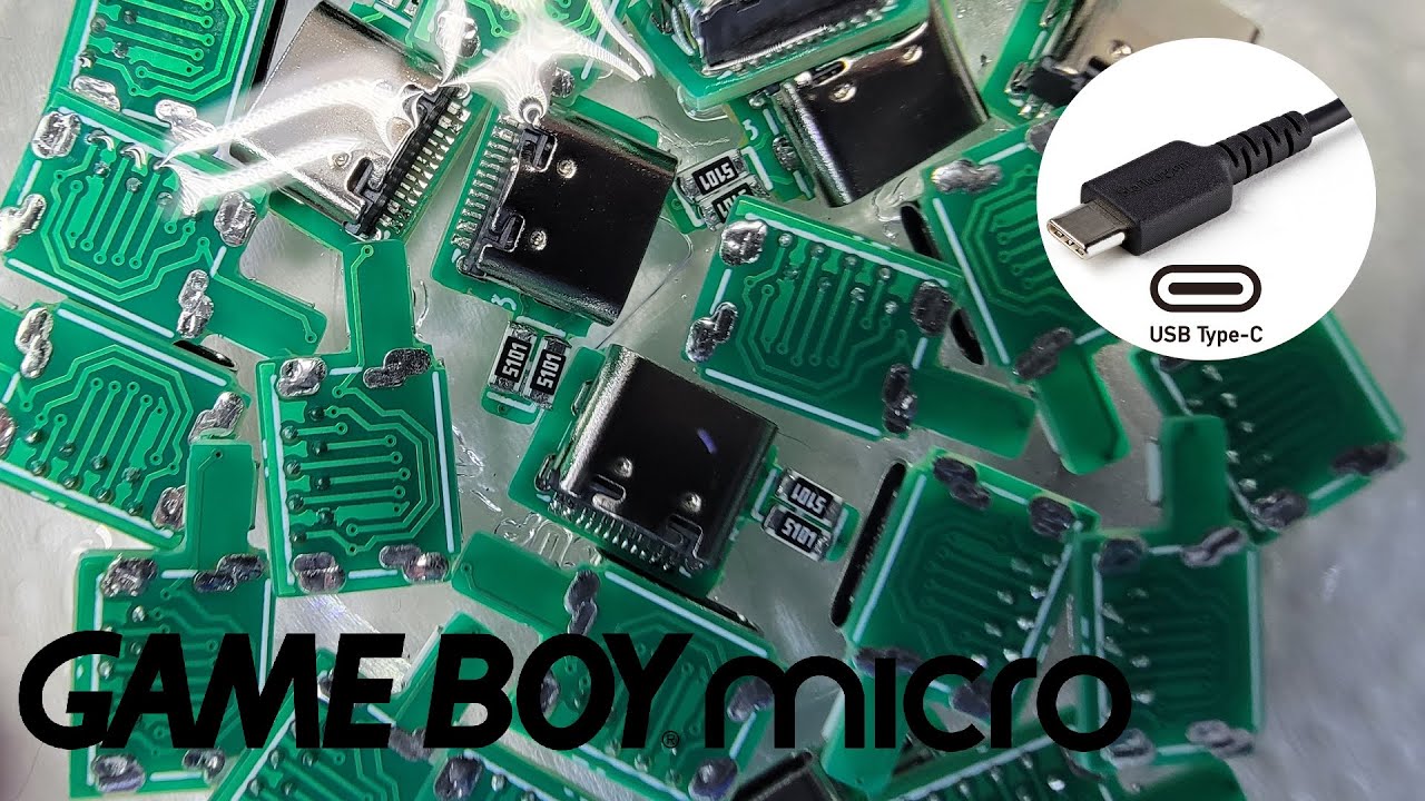 Game Boy Micro: Tutorial - USB Type-C Mod! Updated Design!