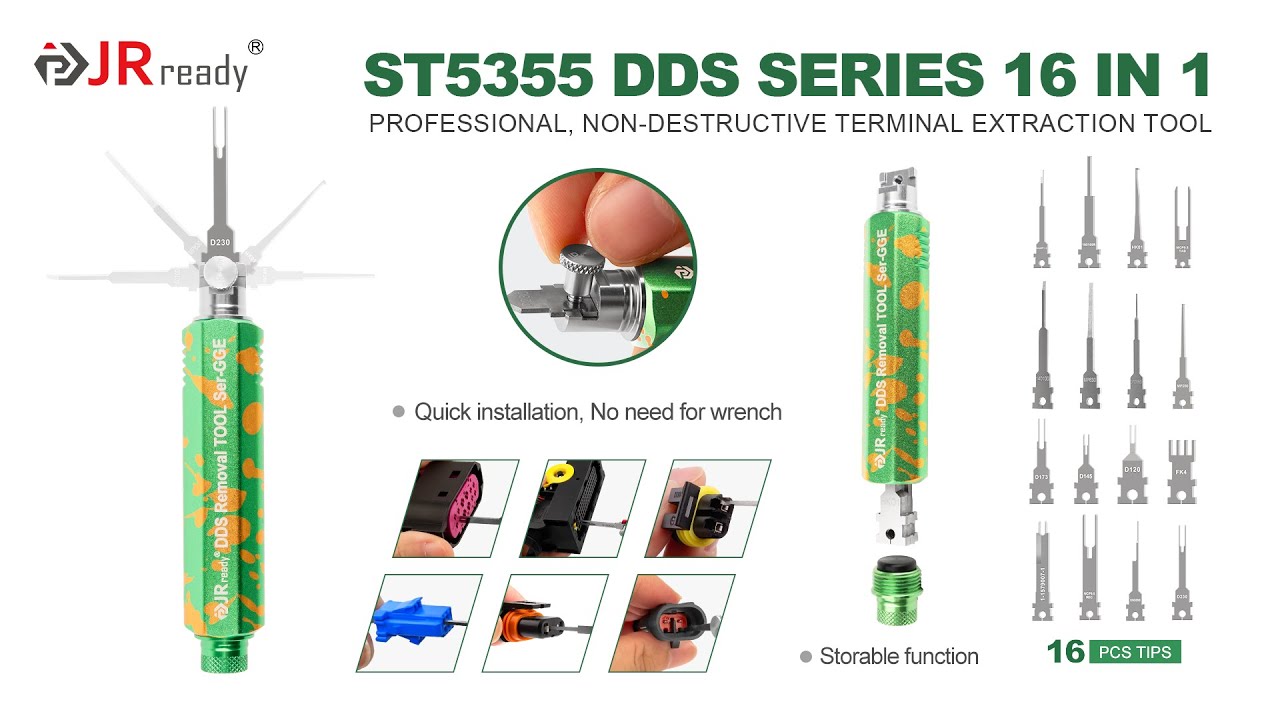 ST5355 Pin Removal Tool Kit &ndash; for Tyco, JPT, MCP, MCON, MQS, Sumitomo, Delphi, and Molex Connector