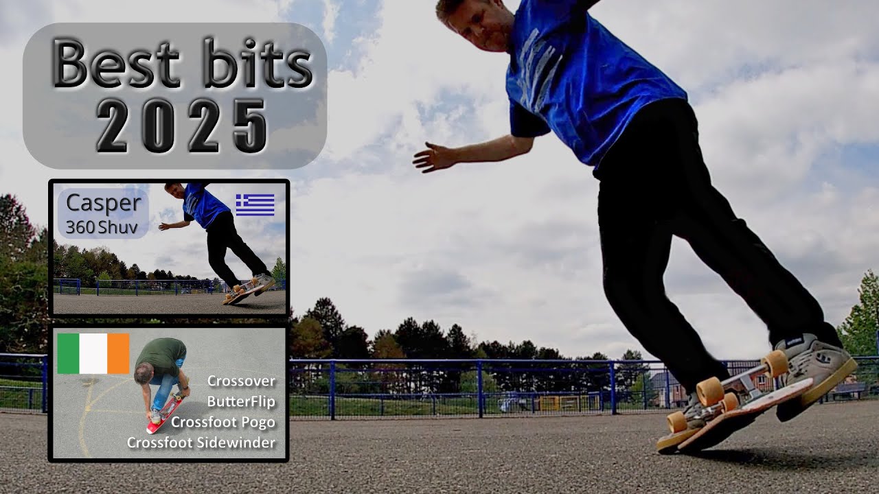Best bits of 2025 from my You Tube freestyle skateboarding clips.