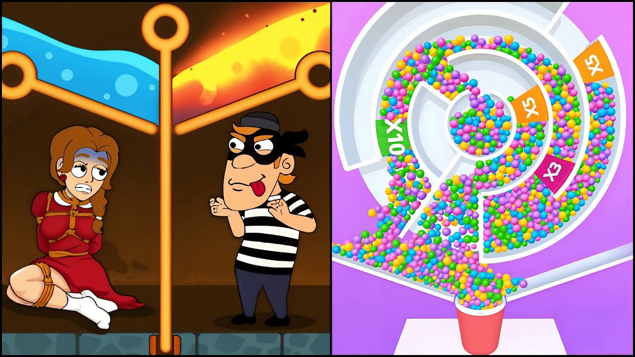 Pull the Pin VS Multi Maze - All Levels SpeedRun Gameplay ep1