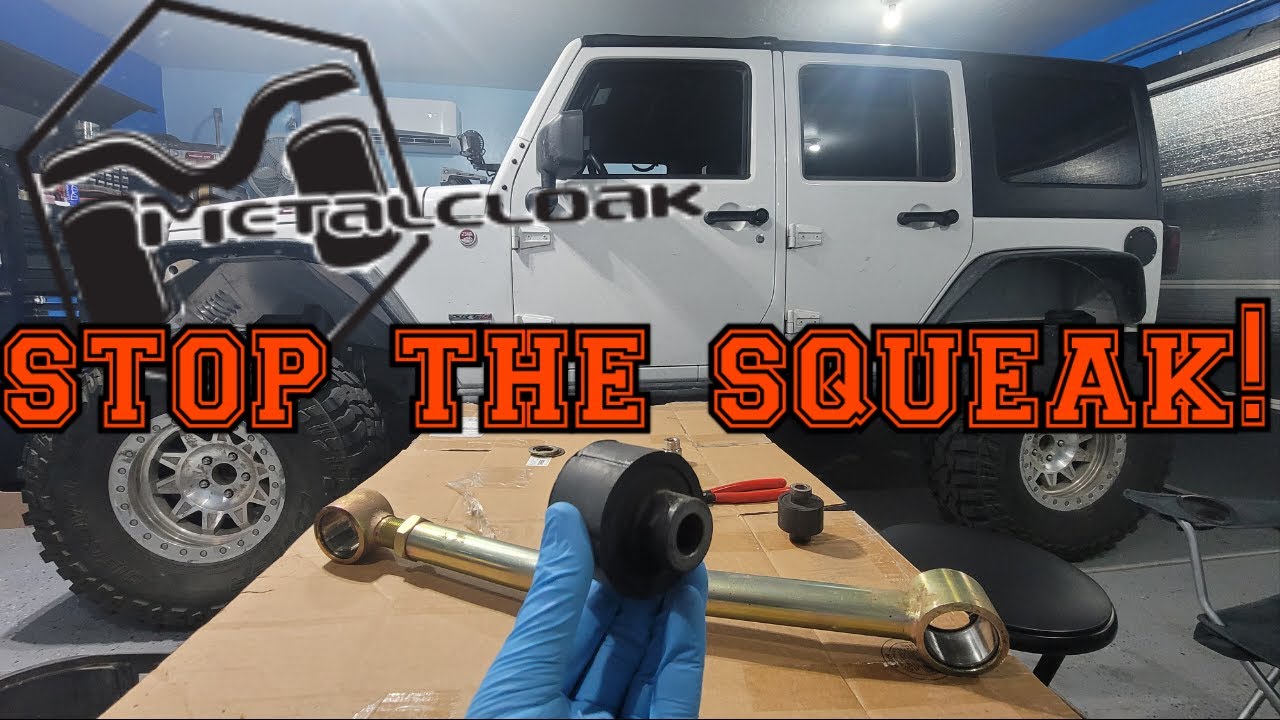 STOP THE SQUEAK! Jeep JK control arm bushing maintenance! (Metalcloak lift)