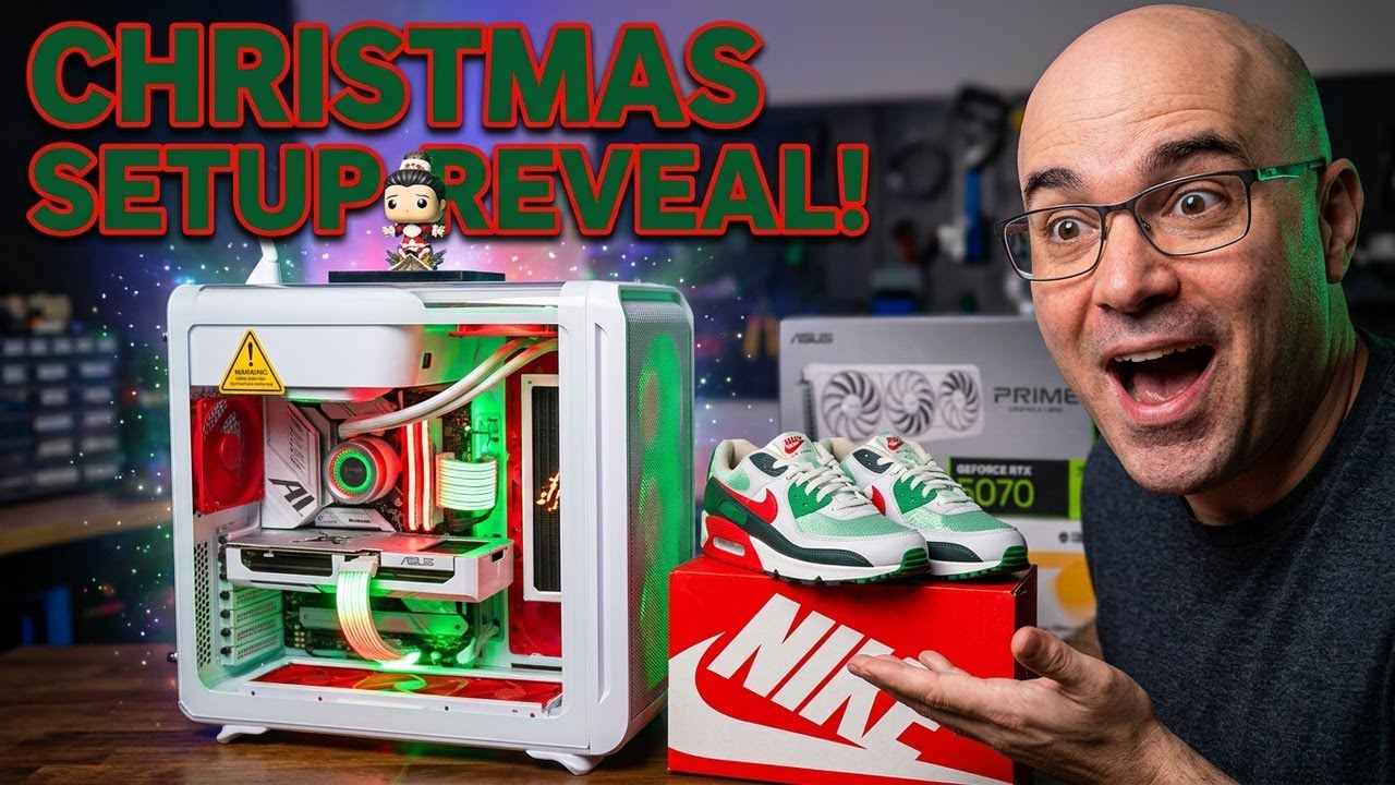 Holiday Gaming Setup with Custom Air Max