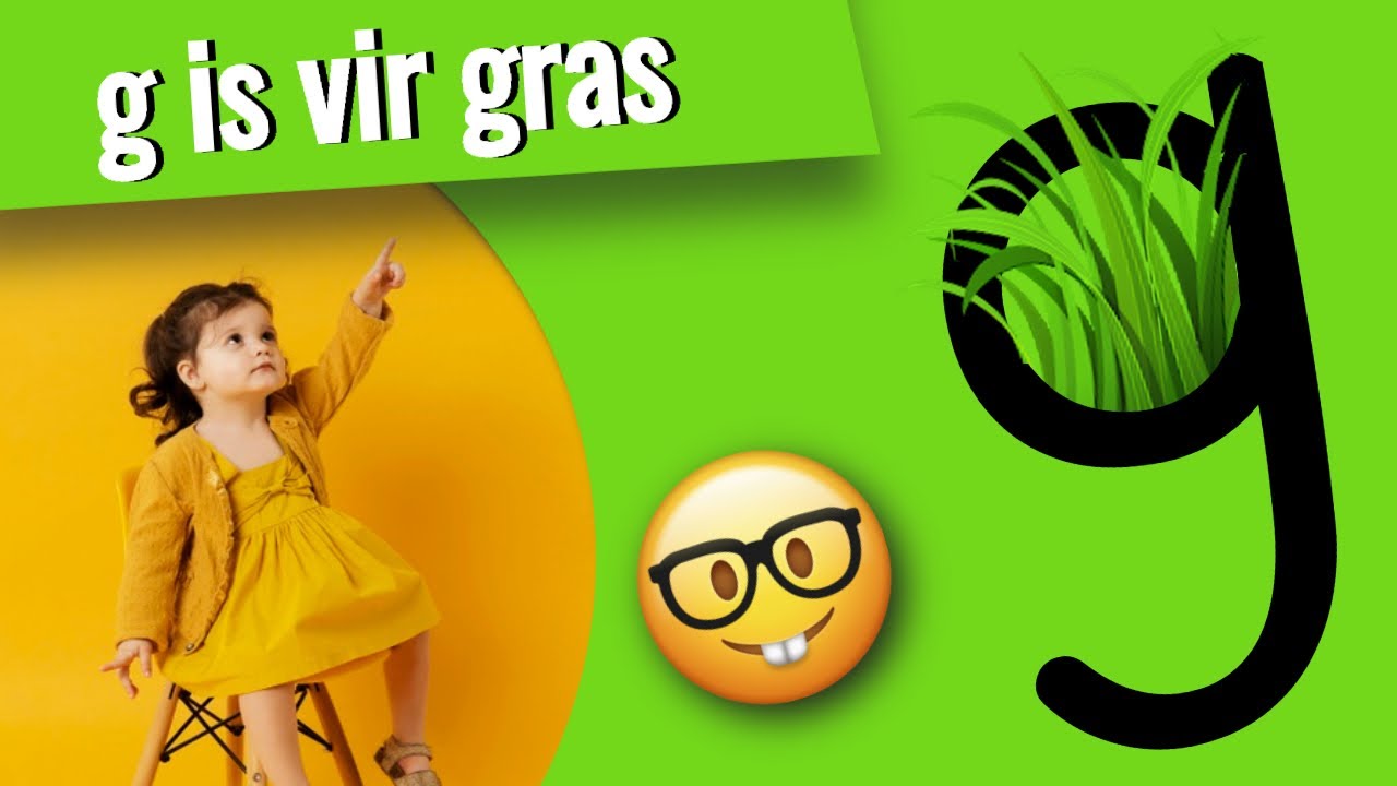 Afrikaanse alfabet vir kinders-die letter g ▶ klank die alfabet