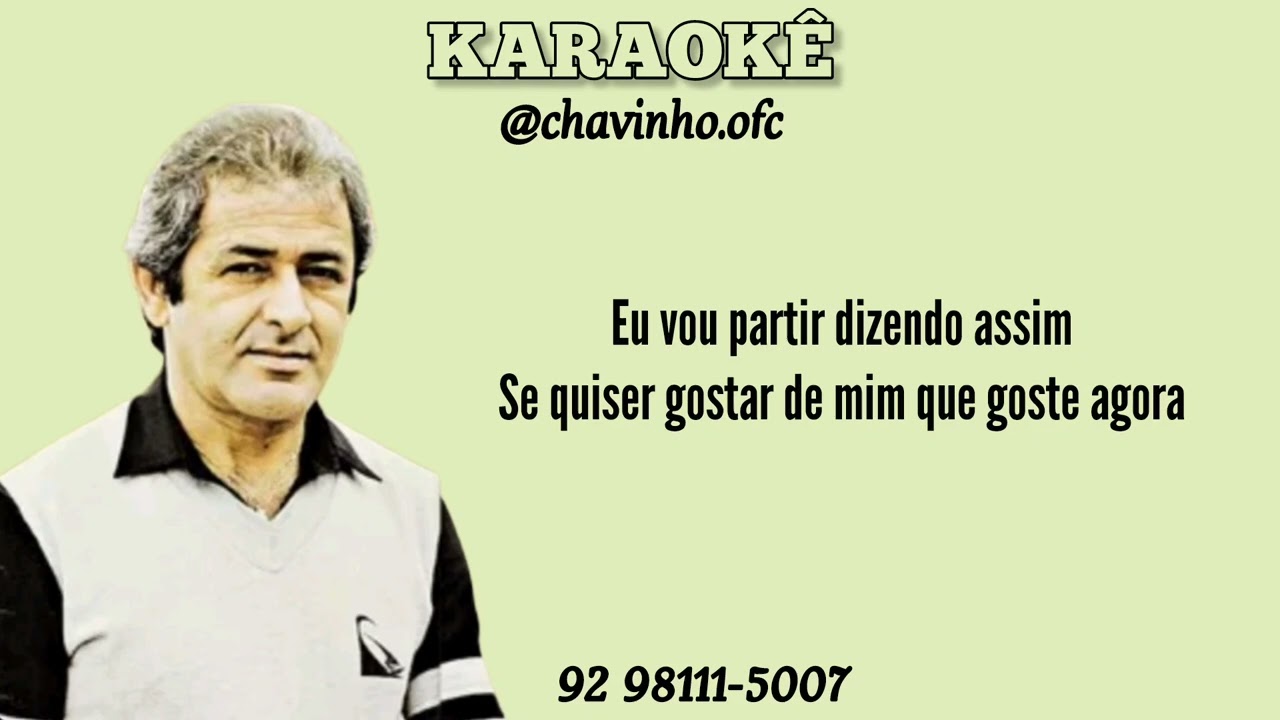 GENIVAL SANTOS - NÃO VOU DIZER ADEUS = KARAOKÊ (Playback Original) com backing-vocal