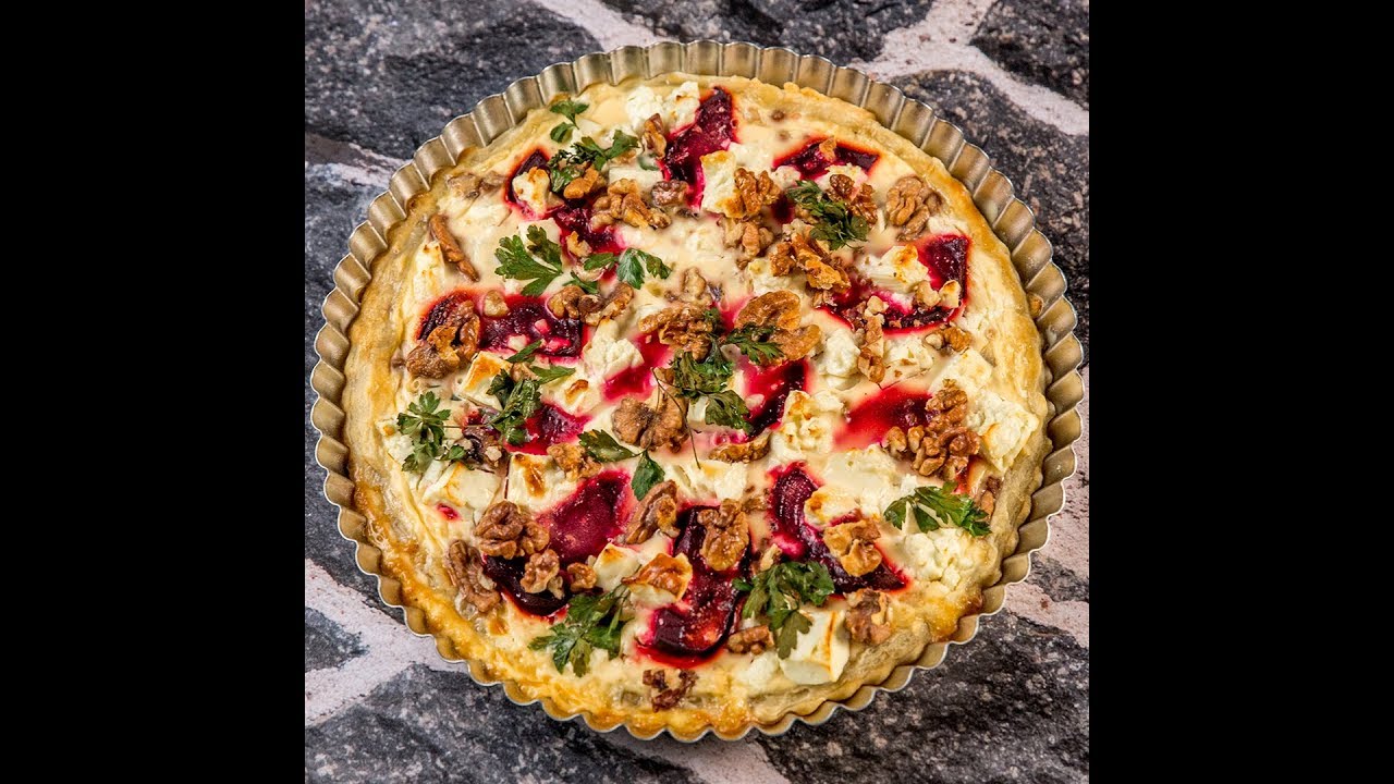 Walnut, Beetroot and Goat Cheese Tart