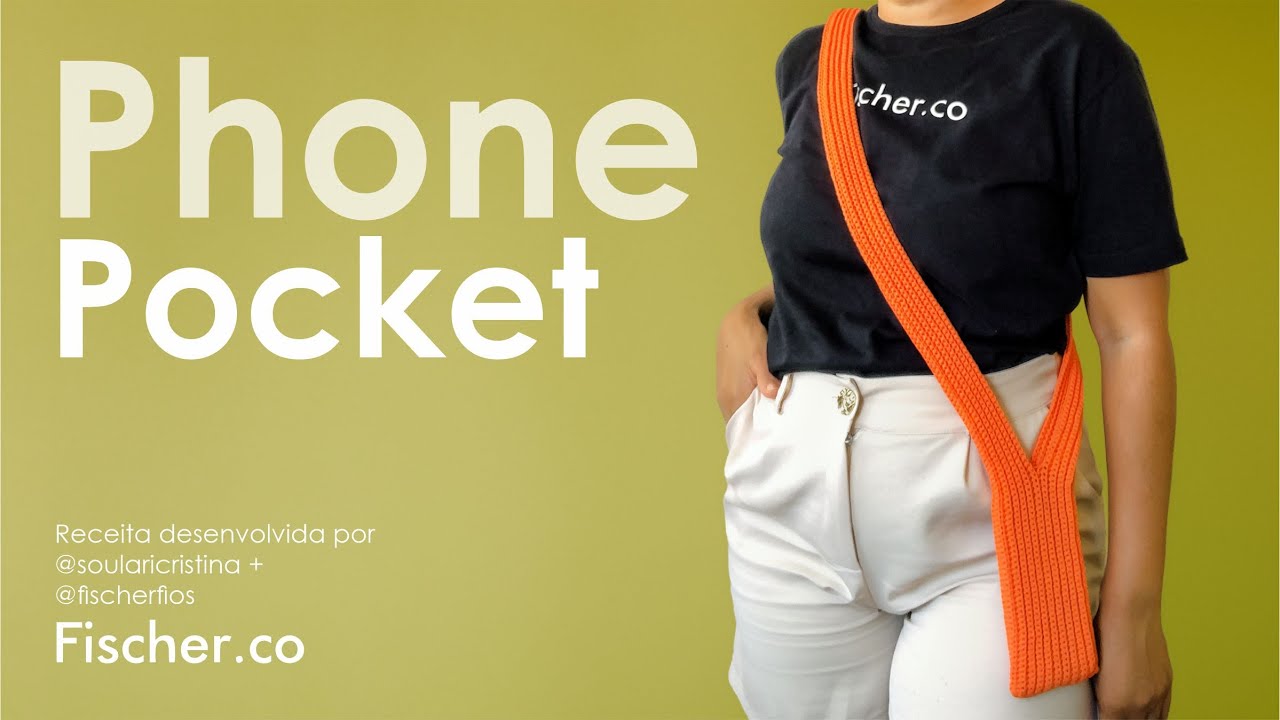 Phone Pocket em croch&ecirc; com Fio Opaque da Fischer | Larissa Cristina @Soularicristina