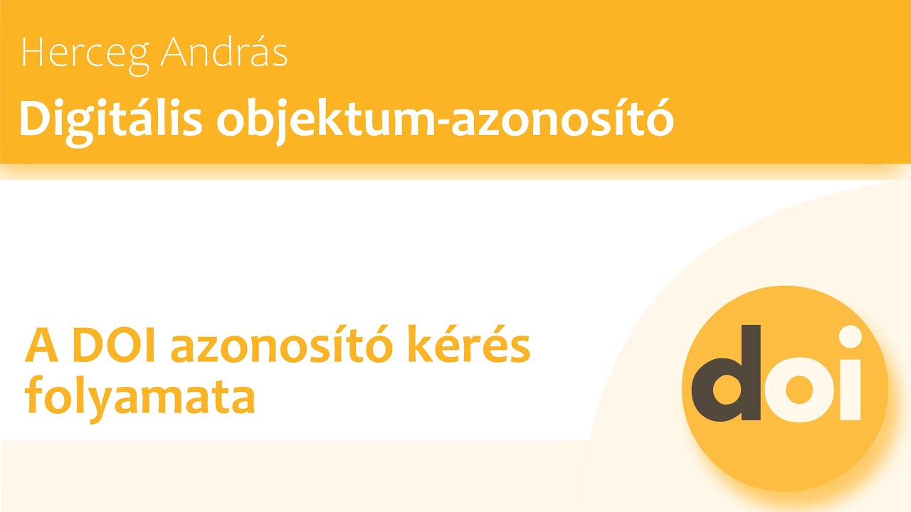 A DOI azonos&iacute;t&oacute; k&eacute;r&eacute;s folyamata
