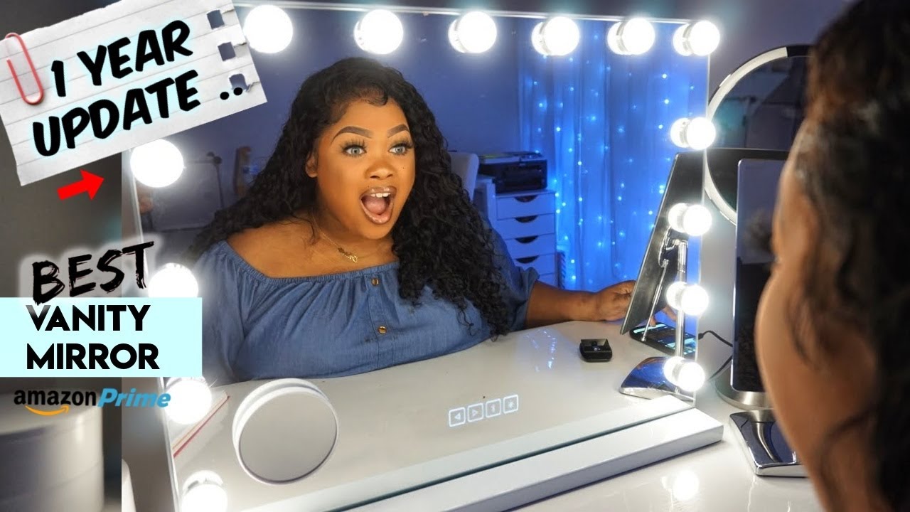 BEST AMAZON PRIME TOUCHSCREEN VANITY MIRROR WITH BLUETOOTH SPEAKER | 1 YEAR UPDATE!