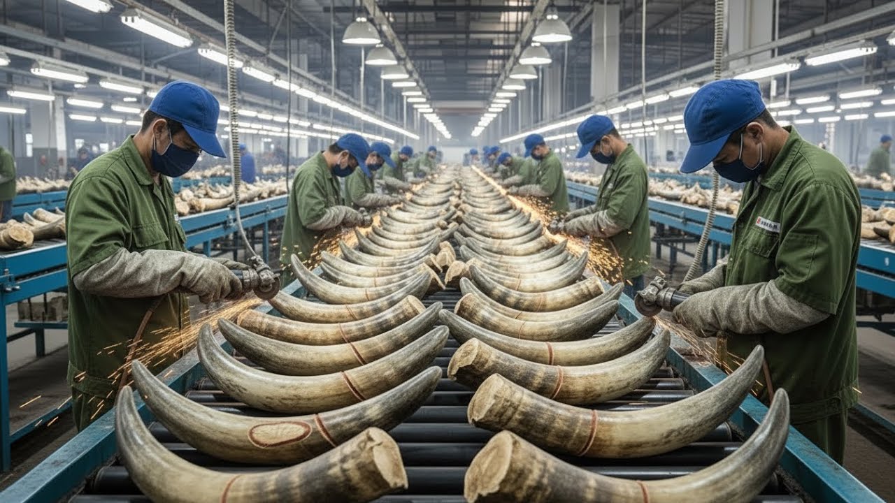 How Cow Horns Are Processed into Decorative Objects Inside the Artisan Industrial Workshop Full