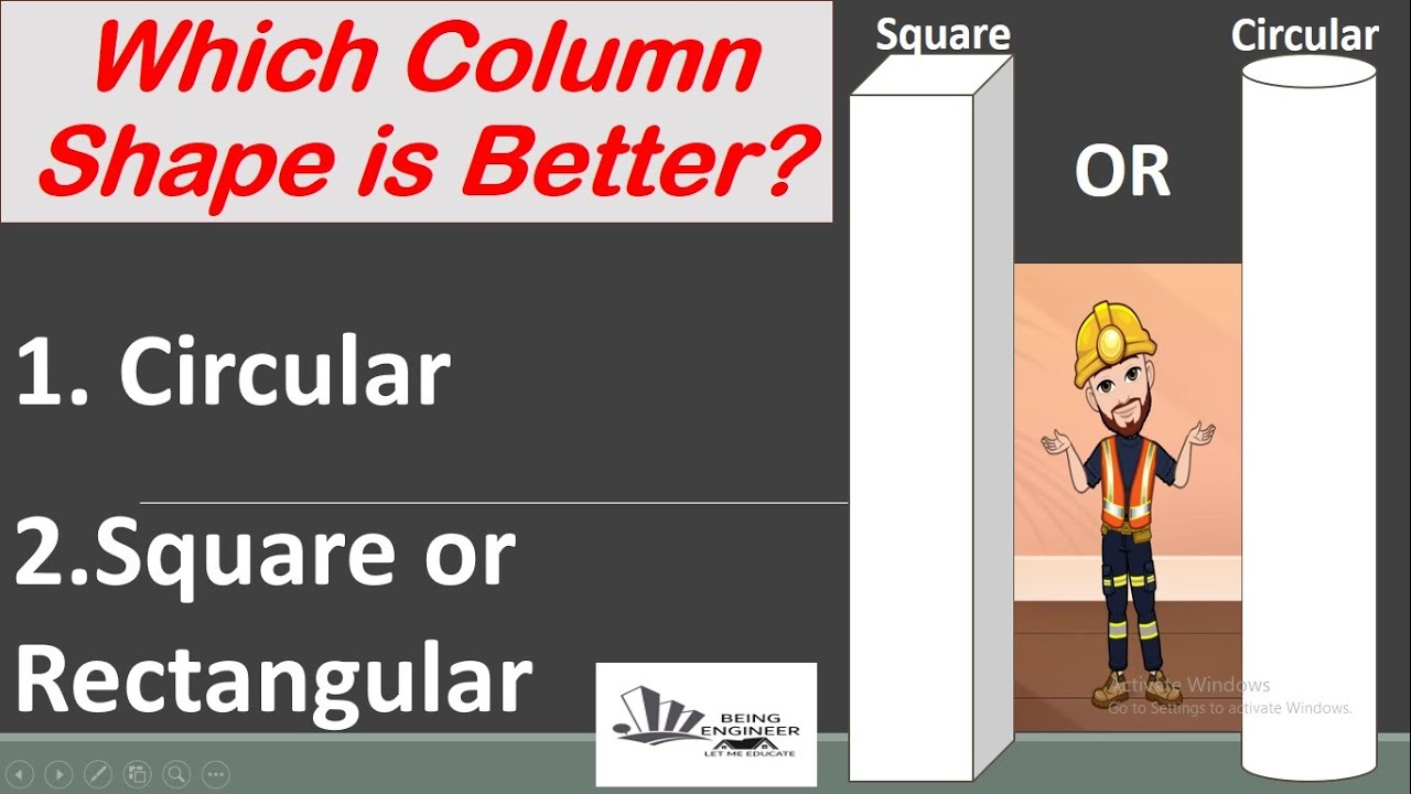 Which column is Stronger (Circular or Rectangular)? | Comparison of circular and rectangular column